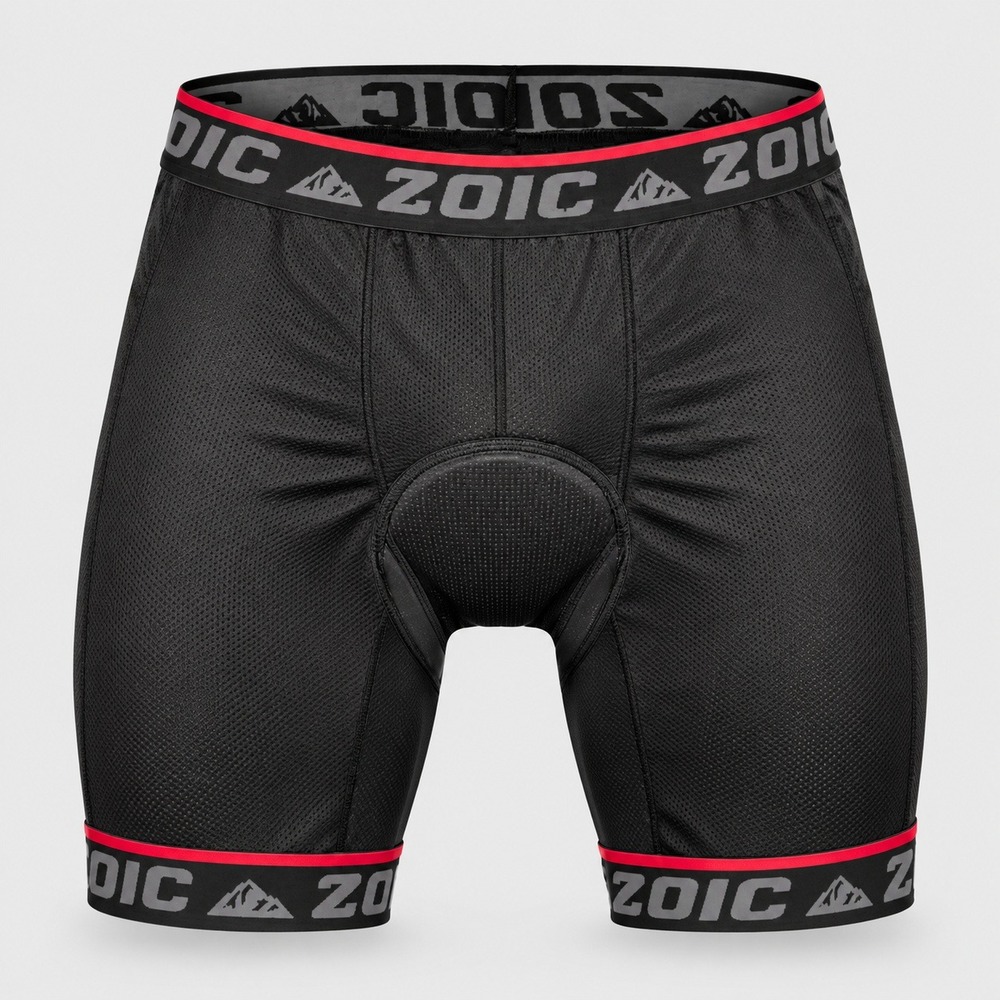 Zoic Essential Liner Mens Padded Cycling Shorts Black Mesh Bike Underwear